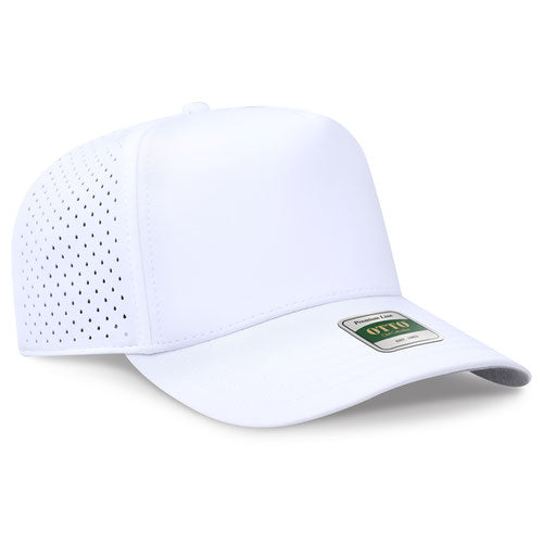 Front Side View.  White Perforated Back Plain Baseball Cap. 29eleven | Women’s Fashion Boutique in Menan, Idaho