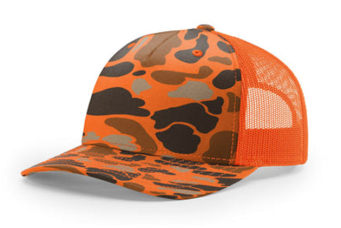 Front View. Orange Camo Plain Baseball Cap. 29eleven | Women’s Fashion Boutique in Menan, Idaho