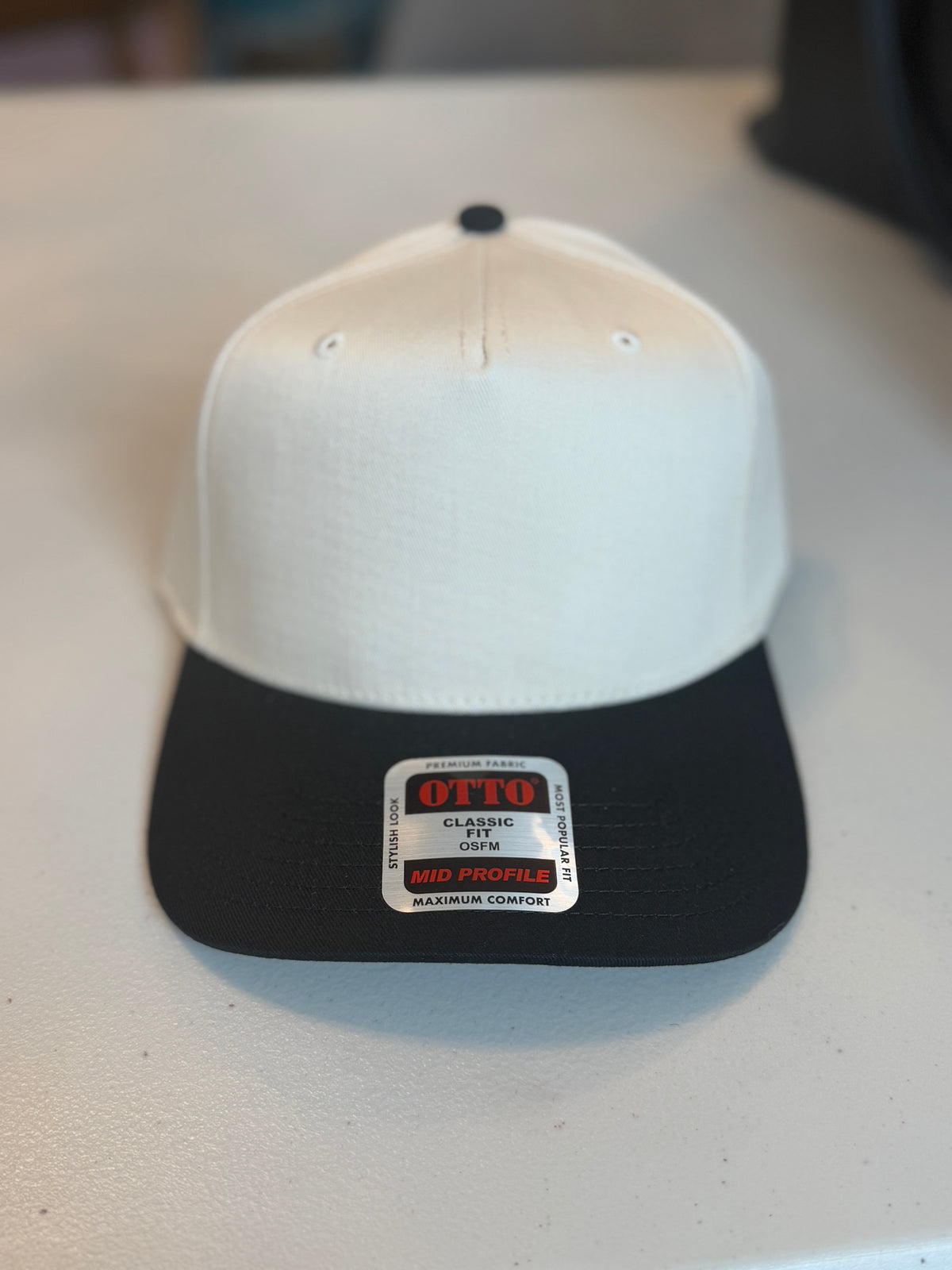 Front View. Black & Cream Plain Baseball Cap. 29eleven | Women’s Fashion Boutique in Menan, Idaho