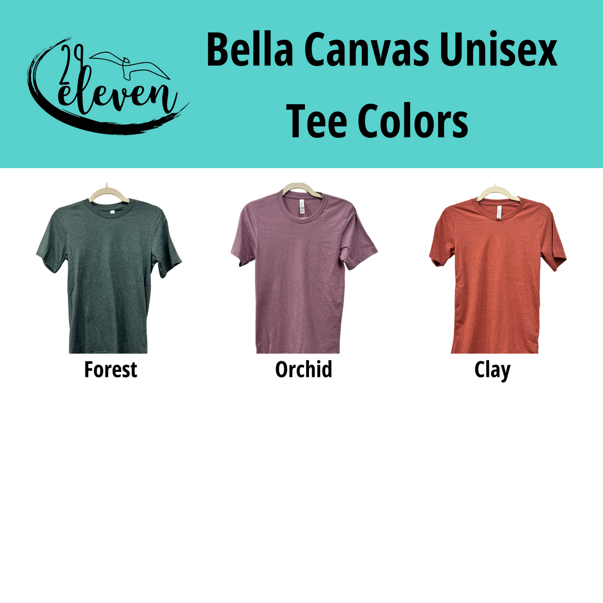 Front View. Bella Canvas Unisex Tee Color Options-29eleven | Women’s Fashion Boutique in Menan, Idaho