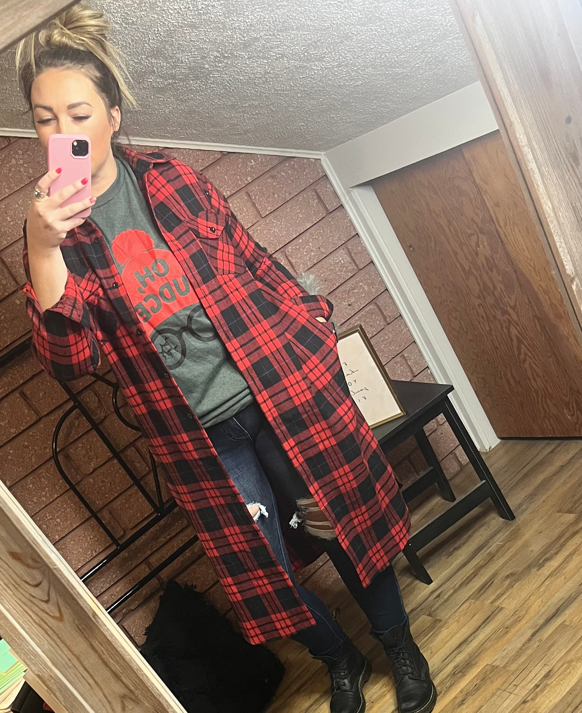 Long Plaid Flannel Shacket-Bluivy-29eleven | Women’s Fashion Boutique in Menan, Idaho