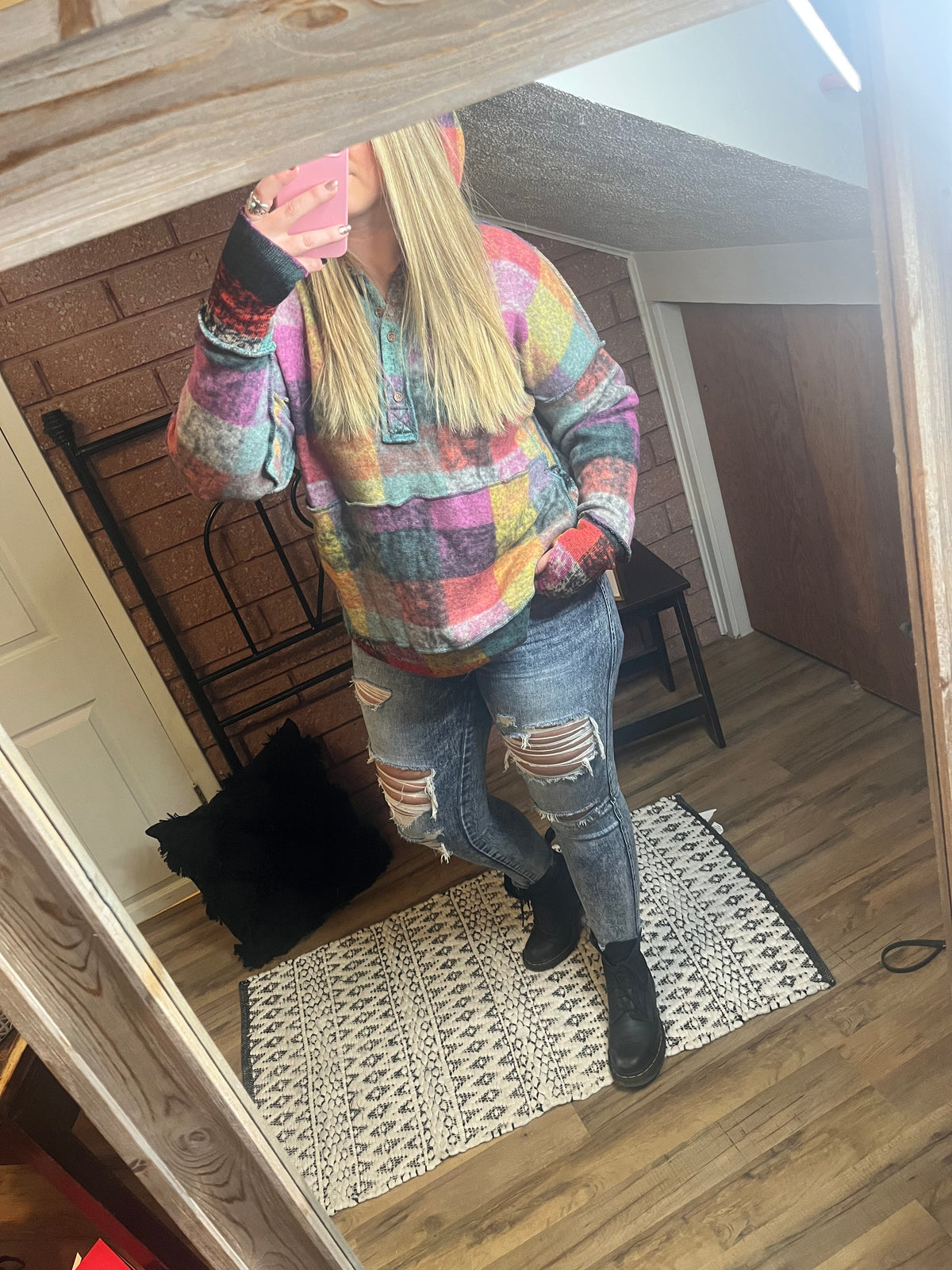 Multicolored Hoodie-Bibi-29eleven | Women’s Fashion Boutique in Menan, Idaho