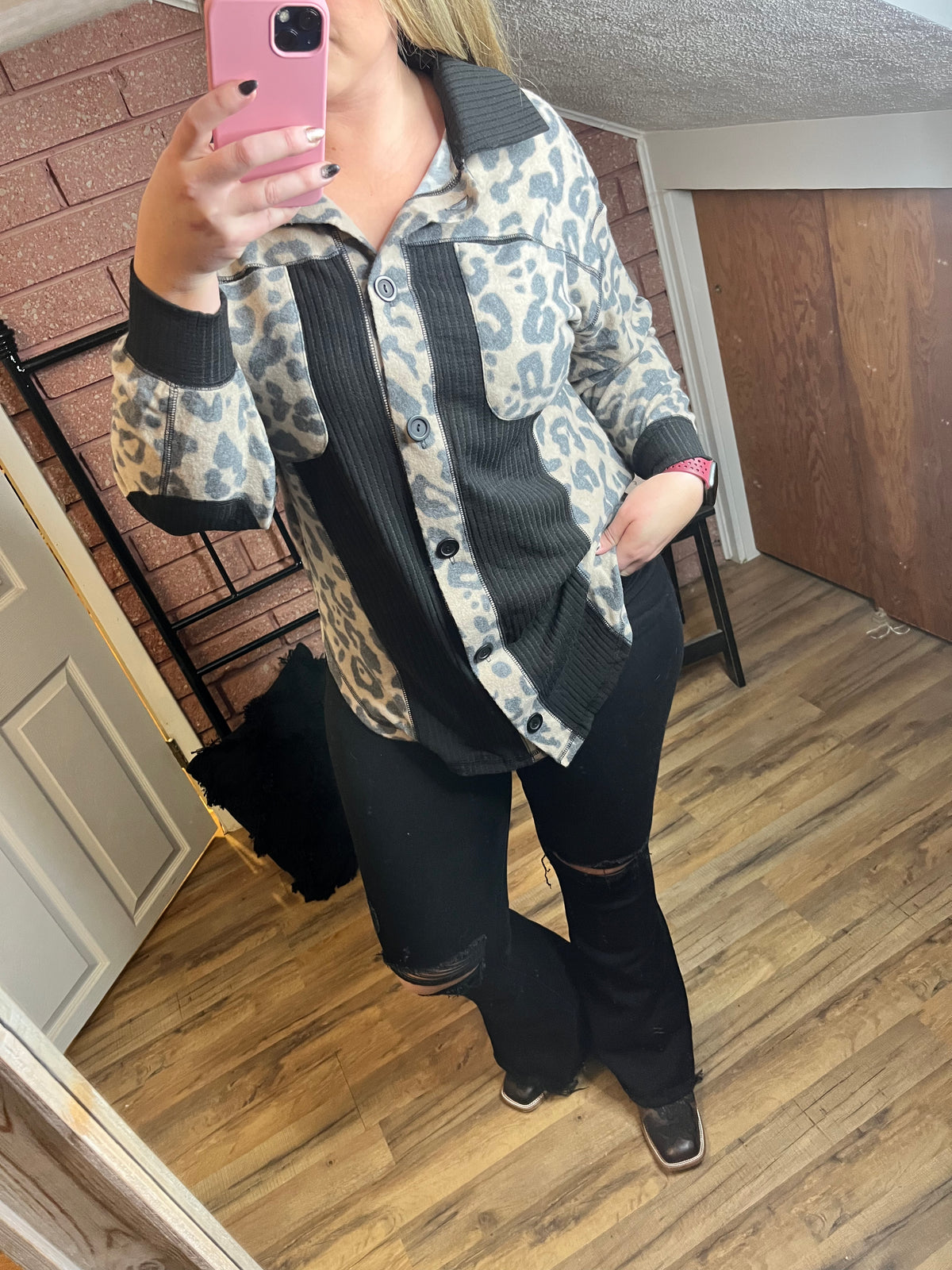 Oversized Leopard Shacket-Orange Farm Clothing-29eleven | Women’s Fashion Boutique in Menan, Idaho