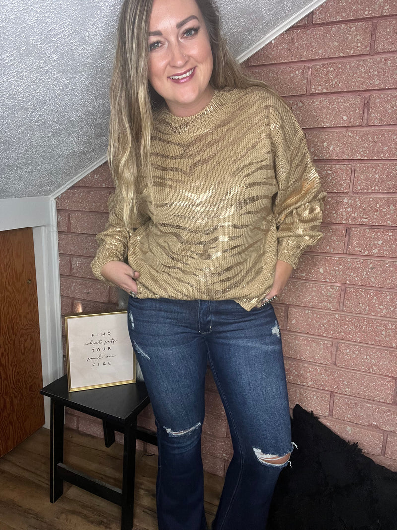 Zebra Print Sweater-AND THE WHY-29eleven | Women’s Fashion Boutique in Menan, Idaho