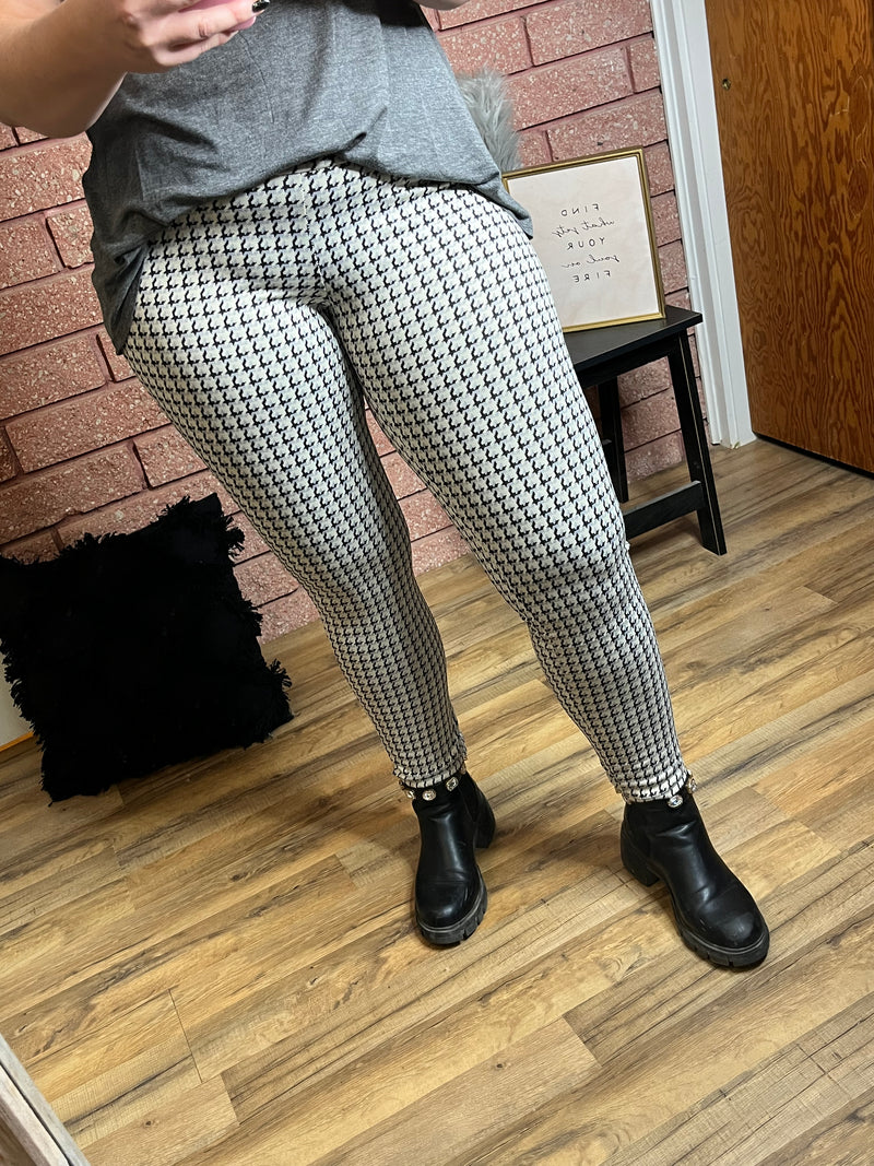 Slim Fit Houndstooth Work Pant-29eleven-29eleven | Women’s Fashion Boutique in Menan, Idaho