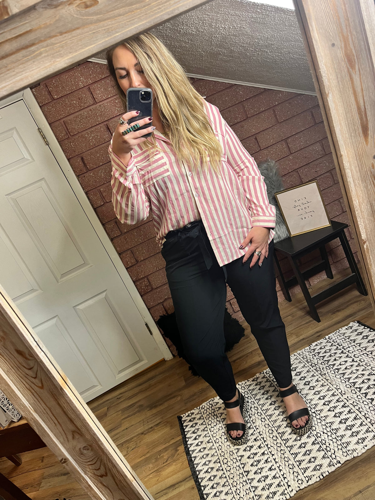 Striped Button Up-NINEXIS-29eleven | Women’s Fashion Boutique in Menan, Idaho